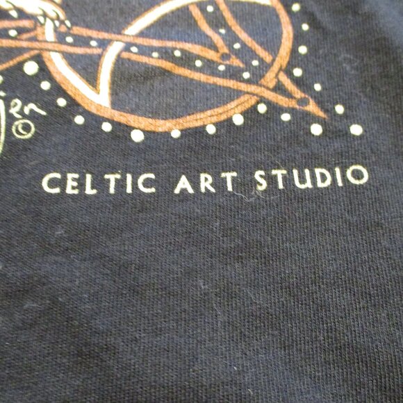 Celtic Art Wolfmoon Woman X Large Black Brown Tan Graphic Long Sleeve Shirt - Picture 8 of 10